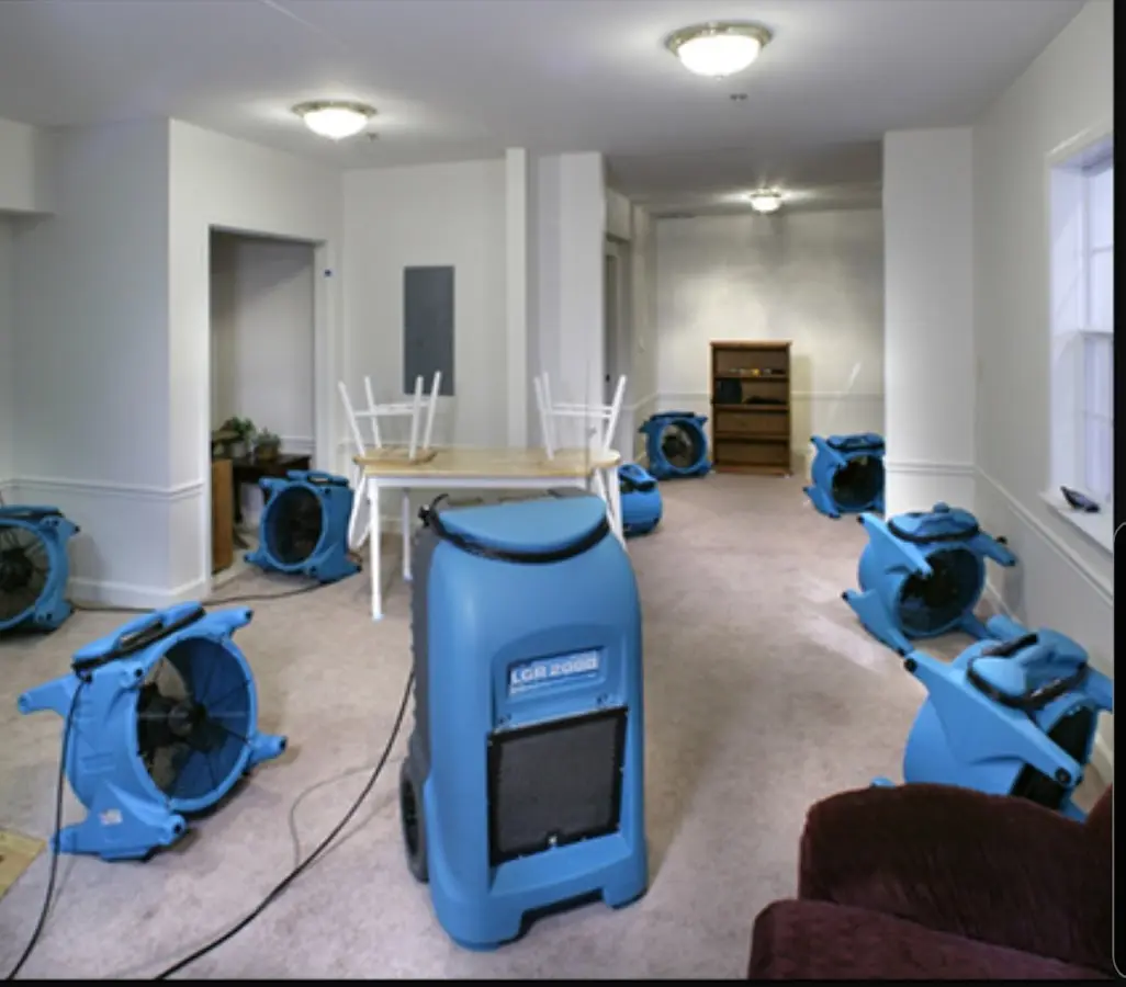 Air movers and dehumidifier setup for Water Extraction & Removal in Glenwood Springs